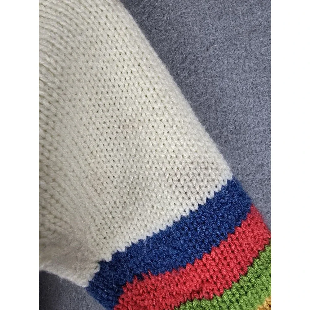 Arpillera Handmade Peruvian Sweater Girls 2T Zip Up Artisan Folkcore Cottagecore